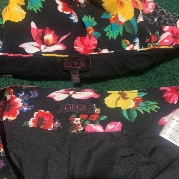‼️SALE‼️GLO JEANS Brand Boob Tube Top and Shots Set Top L Shorts 9 - Picture 5 of 10